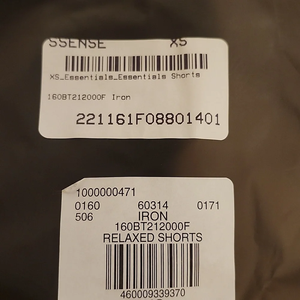 NWT Fear of God Essentials 1977 Sweat Shorts Iron XS